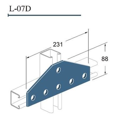 خرید 4 سوراخ 5 سوراخ 6 سوراخ Tee Gusset Plate Strut Channel Fittings لوازم جانبی online manufacture